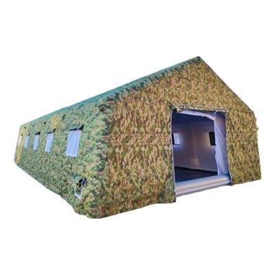 Aufblasbare Außenfeuerrettungsanlage Regendicht Verdicktes PVC-Zelt Custom Militärgrün 4 * 5 * 3,2 m