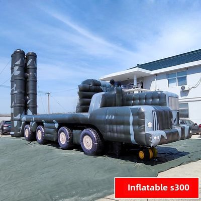 Feld-Militärübung Simulation aufblasbares falsches Ziel Outdoor-Simulation Übung Tarnung Modell S300 Raketenfahrzeug aufblasbares Dual Form March + Launch 1:1 individuell angepasste Clip Mesh