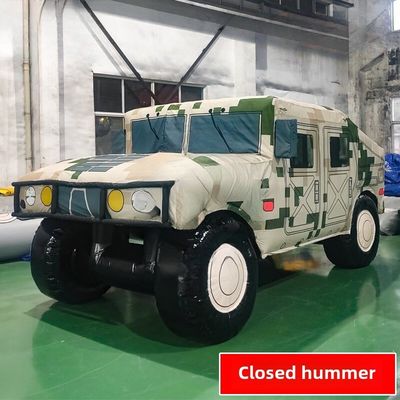 Falsche großflächige Feldübung Simulation Zielmodell Außenausübung Simulation von Krieger Auto Hummer Auto geschlossene Luft Wüste Tarnung geschlossene Luft Spezialluftpumpe 800W
